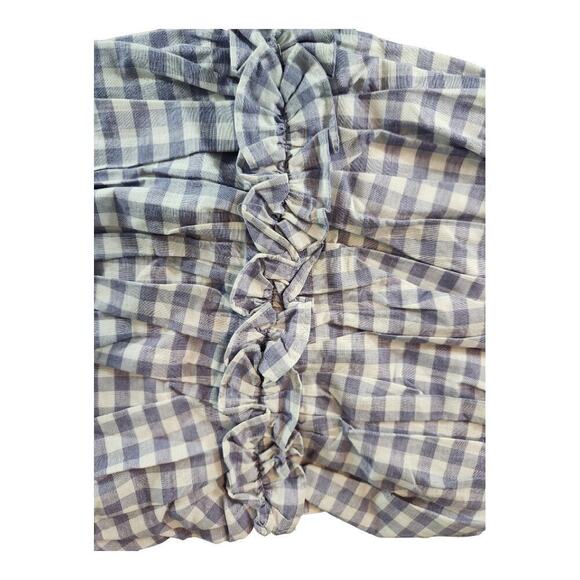 Lulus Libbie lavender & white gingham strapless crop top sz. large 100% cotton - Picture 7 of 10